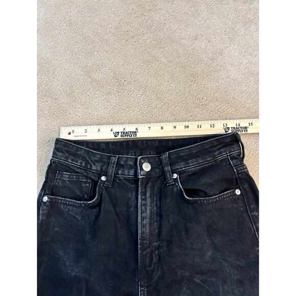 H&M High Rise Vintage Straight Jeans Women's Size 6 Dark Wash Denim - Picture 2 of 5